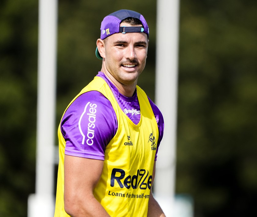 Trent Loiero at pre-season training with Melbourne Storm on Gosch's Paddock.