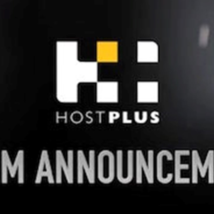 Rd. 12 HOSTPLUS Team Announcement
