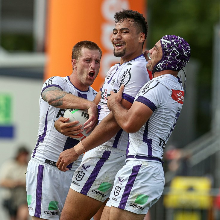 Eli Katoa celebrates 50 NRL games